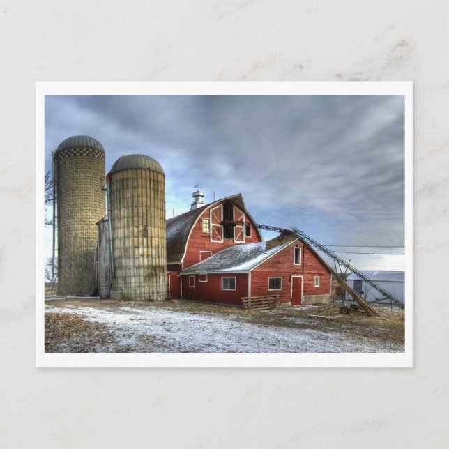 Carte postale, grange de Lahr (Devant)