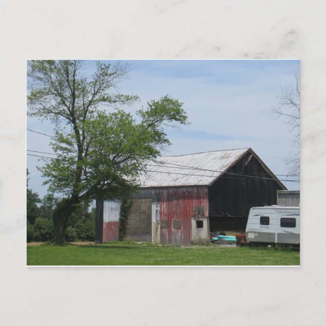 Carte Postale Grange rouge de Pennsylvanie (Devant)