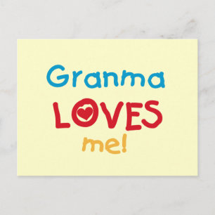 Carte Postale Granma aime mes t-shirts et cadeaux
