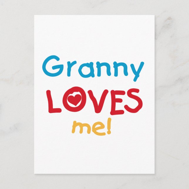 Carte Postale Granny Loves Me Tshirts et cadeaux (Devant)