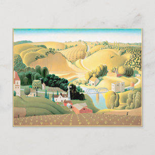 Carte Postale Grant Wood - Stone City, Iowa