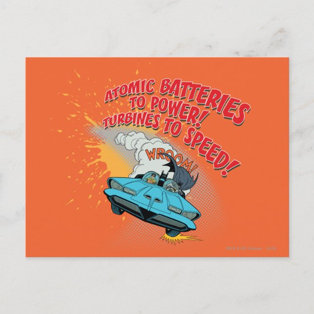 Carte Postale Graphique Batmobile (Devant)