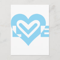 Graphique d'amour mignon en bleu