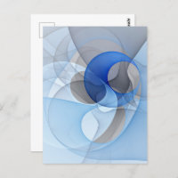 Graphique d'art fractal gris bleu Abstrait moderne