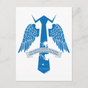 Carte Postale Graphique de citation de Cravate de Castiel surnat