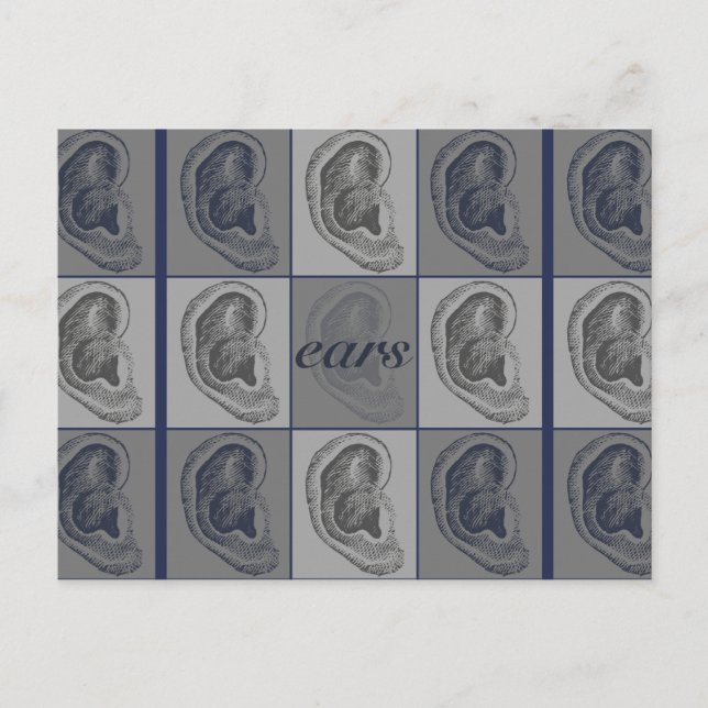 Carte Postale Graphique de huit oreilles (Devant)