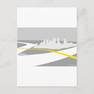Carte Postale Graphique de la ligne d'horizon de Pittsburgh
