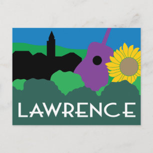 Carte Postale Graphique de Lawrence Kansas