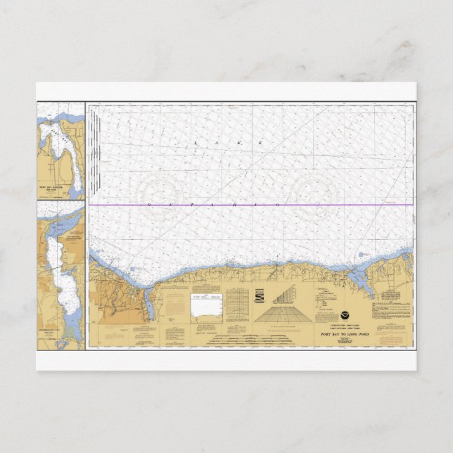 Carte Postale Graphique de Rochester, NY Nautical Lake Ontario (Devant)