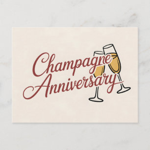 Carte Postale Graphique de script de célébration d'anniversaire 