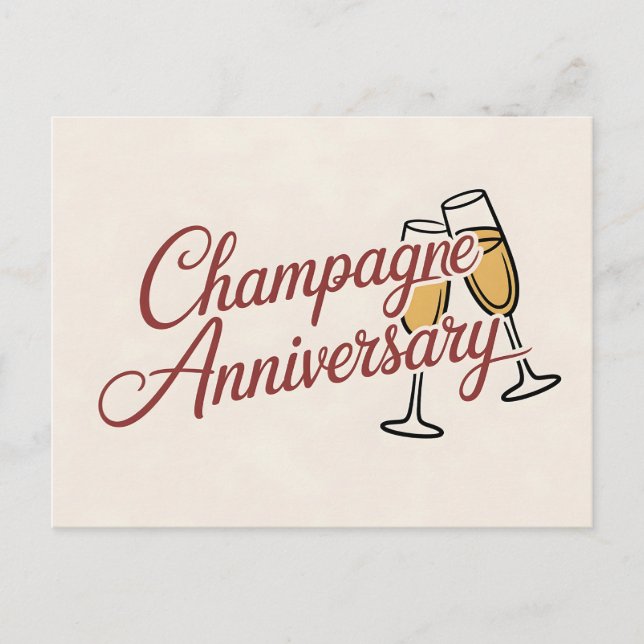 Carte Postale Graphique de script de célébration d'anniversaire  (Devant)