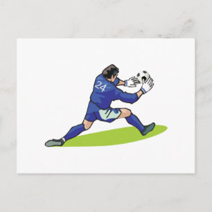 Carte Postale graphique du bloc de gardiens de but de football
