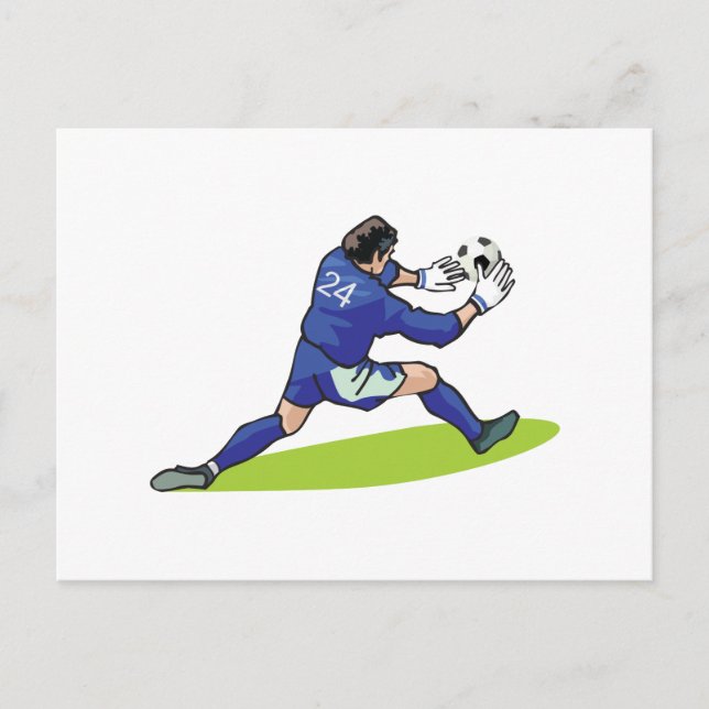 Carte Postale graphique du bloc de gardiens de but de football (Devant)