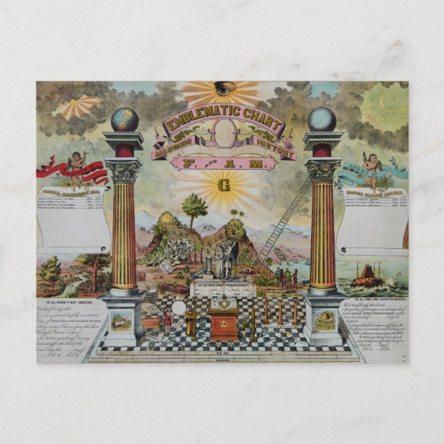 Carte Postale Graphique maçonnique 2 (Devant)