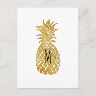 Carte Postale graphique monogramme ananas