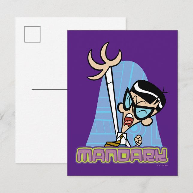Carte Postale Graphique Nom de caractère Mandark (Devant / Derrière)