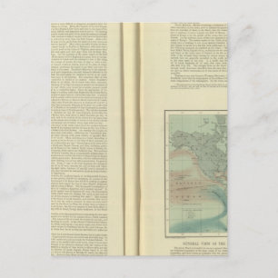 Carte Postale Graphique physique de l'océan Atlantique suite
