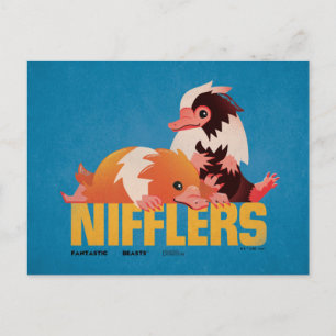 Carte Postale Graphique Vintage des nifflers