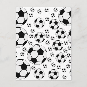Carte Postale Graphisme de ballon de football classique Fan de s