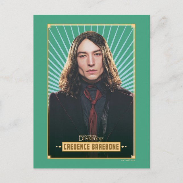 Carte Postale Graphisme de personnage de Credence Barebone (Devant)