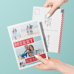 Carte postale Gras Merry & Bright Holiday Silver F