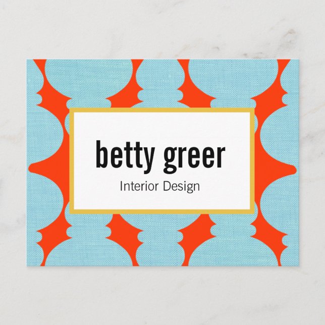 Carte Postale Gras Moderne Motif Designer (Devant)