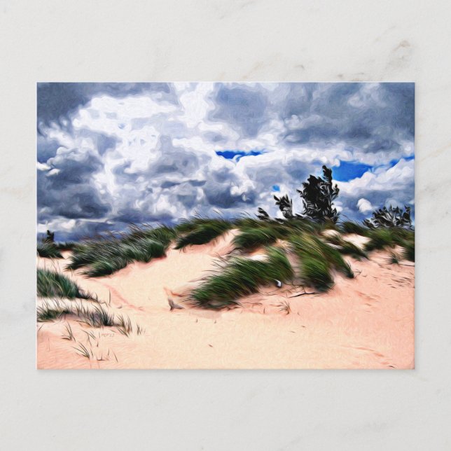 Carte Postale Grass Dune de plage de sable (Devant)