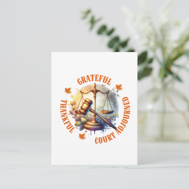Carte Postale Grateful Thankful Court Ajourné - Citation d'avoca (Debout devant)