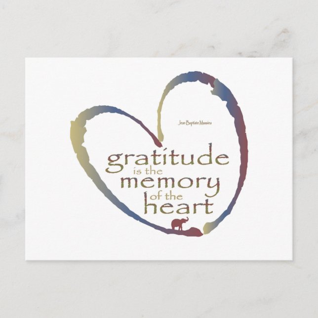 Carte Postale "Gratitude - mémoire du coeur" (Devant)