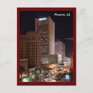 Carte Postale Gratte-ciel à Phoenix AZ la nuit