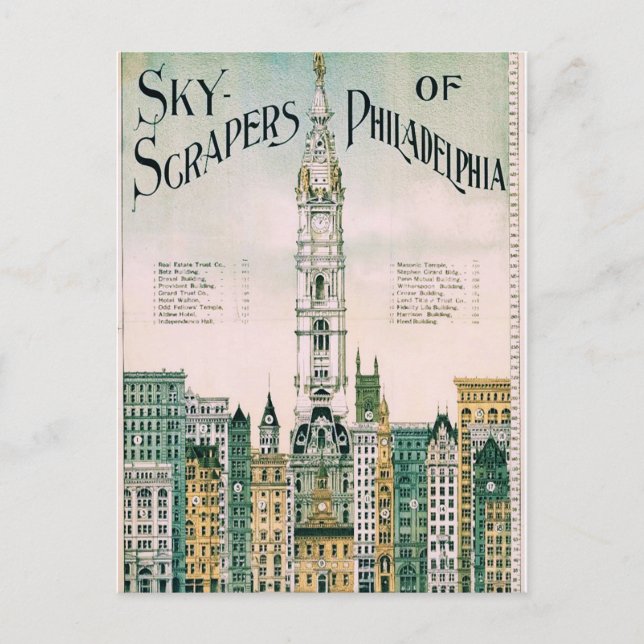 Carte Postale Gratte-ciel de Philadelphie (Devant)