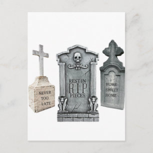 CARTE POSTALE GRAVEYARD EPITAPHES FUNNY TOMBSTONE IMPRIMER