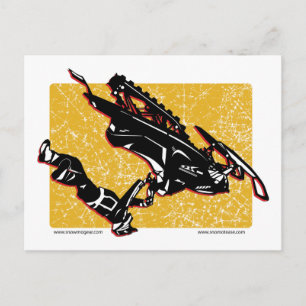 Carte Postale GRAVITÉ-SLED-in-Yellow