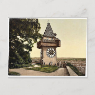 Carte Postale Graz, l'horloge, Styria, Ph classique austro-hongr