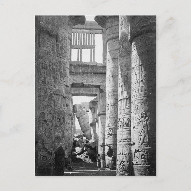 Carte Postale Great Hypostyle Hall Karnak Égypte ~ 1845 (Devant)