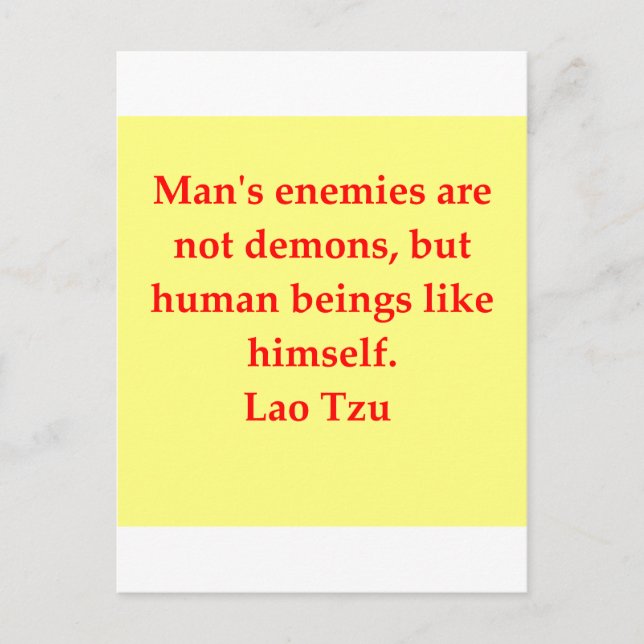 Carte Postale great Lao Tzu quota (Devant)