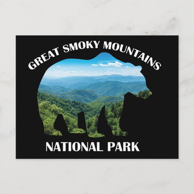 Carte Postale Great Smoky Mountains National Park Bear Camping (Devant)