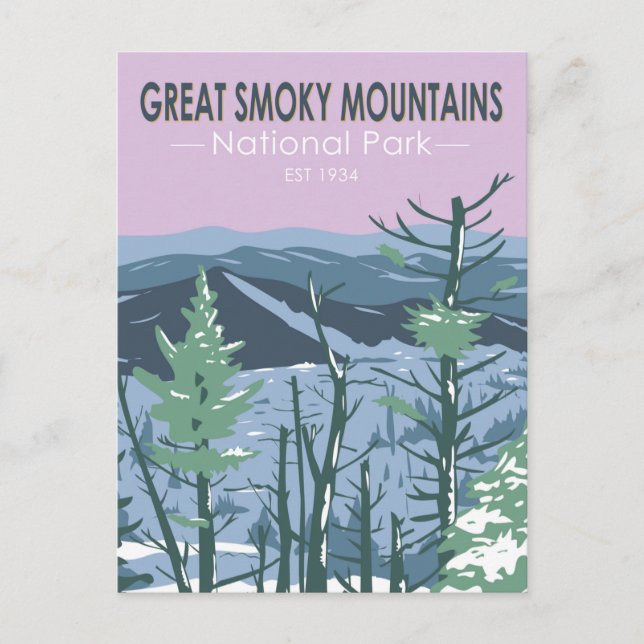 Carte Postale Great Smoky Mountains National Park Retro (Devant)