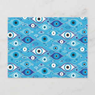 Carte Postale Grec Mati Mataki - motif des yeux maléfiques Matia
