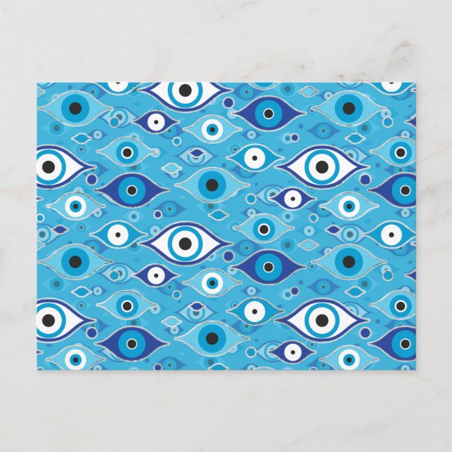 Carte Postale Grec Mati Mataki - motif des yeux maléfiques Matia (Devant)