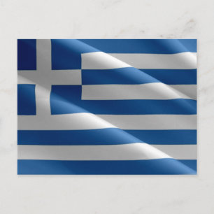Carte Postale Grèce - drapeau grec -