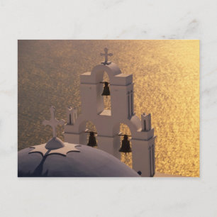 Carte Postale Grèce, îles des Cyclades, Santorin, Thira,