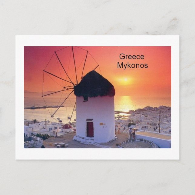 Carte Postale Grèce Mykonos Sunset (St.K. (Devant)