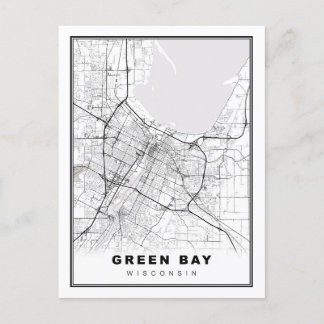Carte Postale Green Bay Map