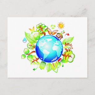 Carte Postale Green Earth Eco Friendly pour le Jour des terres