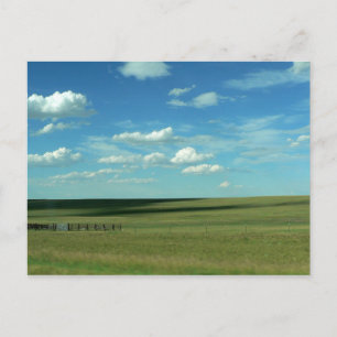Carte Postale Green Field et ciel bleu nuageux, Colorado