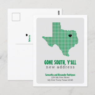 Carte Postale Green Gone South, Y'all Moving
