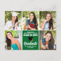 Green Graduate Photo Collage Moderne Graduation