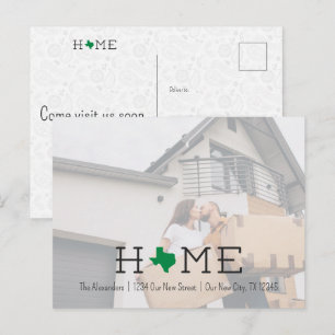 Carte postale Green HOME Texas Moving Faire-part