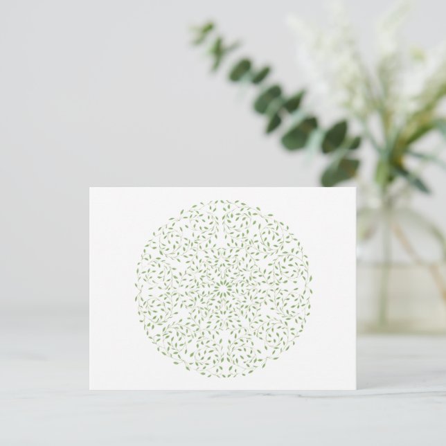 Carte postale Green Mandala Holiday (Debout devant)
